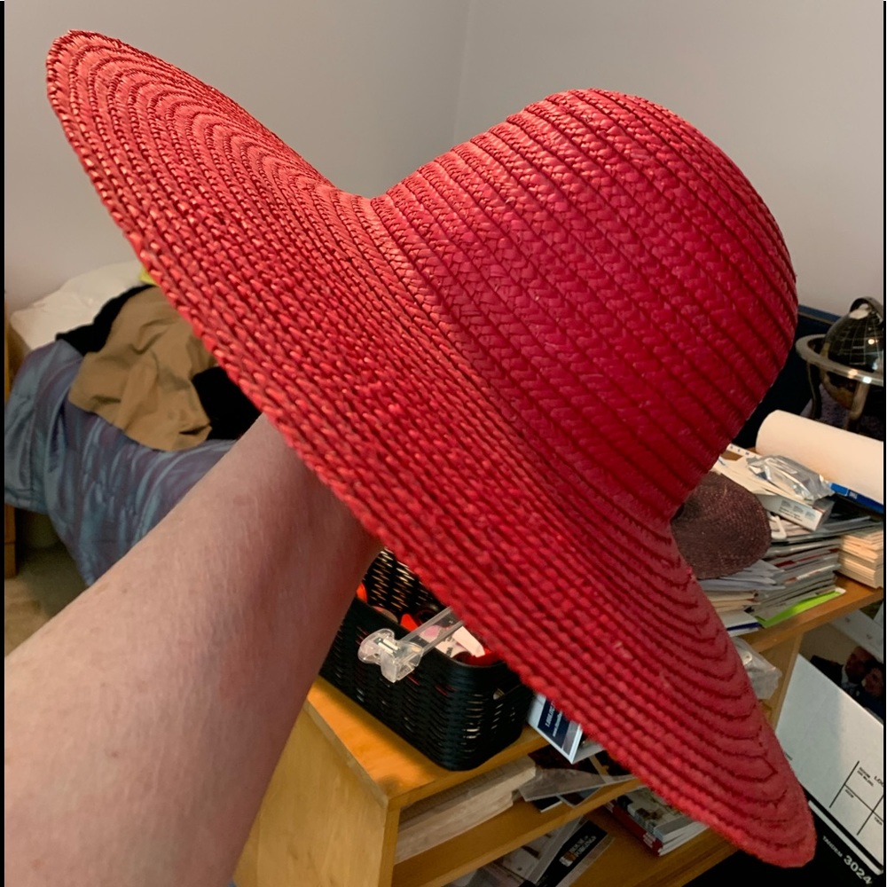 Straw hat, big brim, tightly woven high quality straw hat
